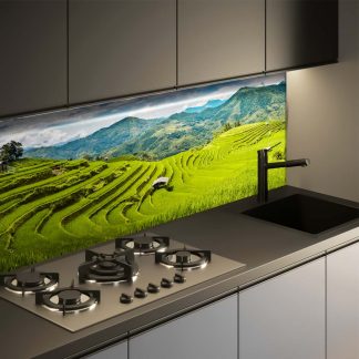 Rice Terraces - Konyhai hőálló üveg hátfal